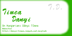 timea danyi business card